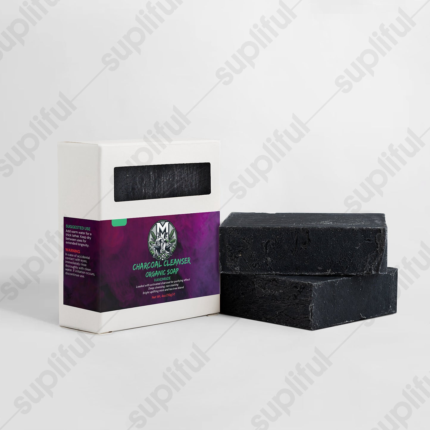 Vibrant Visions - Organic Health & Wellness - Charcoal Cleanser - Organic Carbon Soap