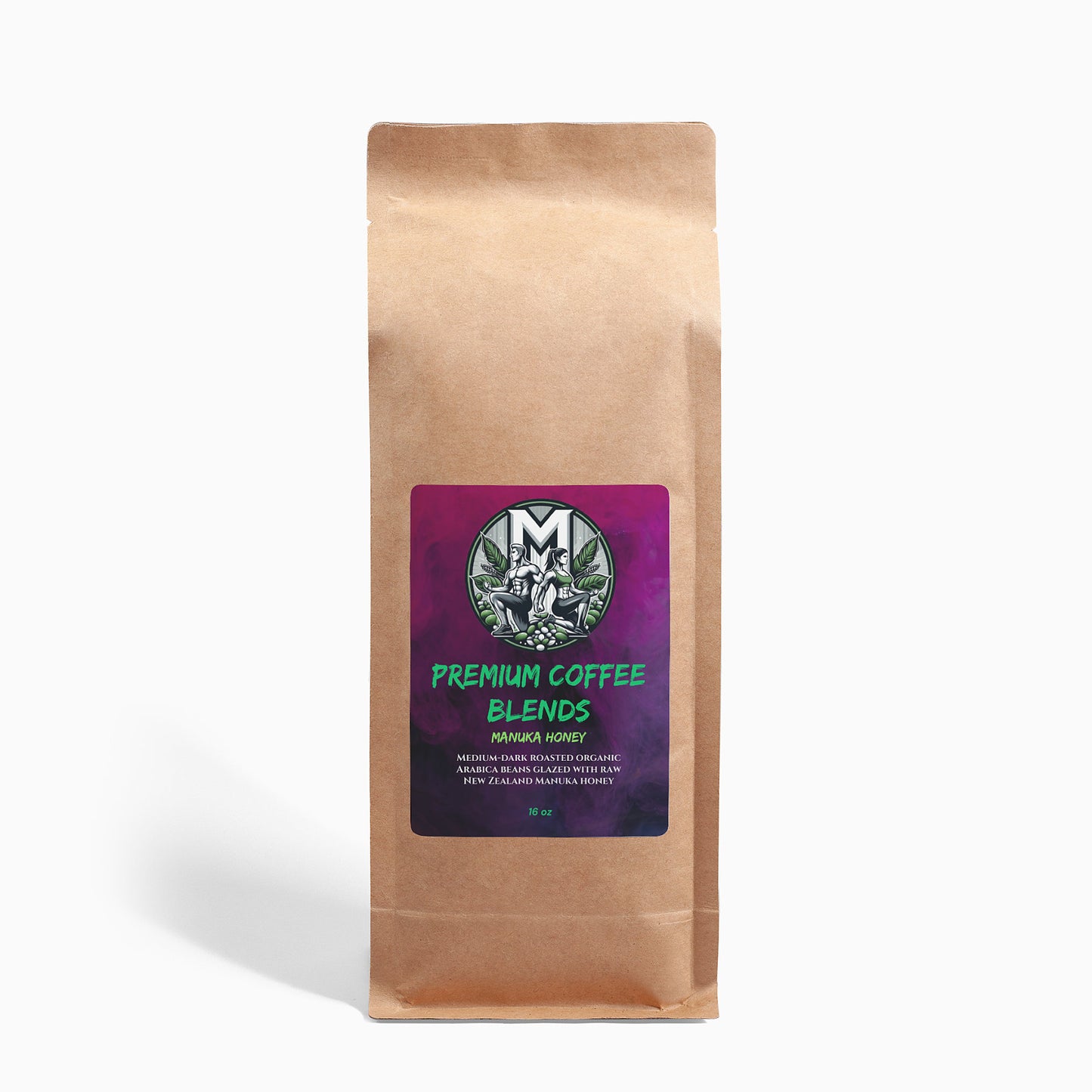 Vibrant Visions - Organic Health & Wellness - Manuka Honey Fusion, Premium Coffee Blend, 16oz.