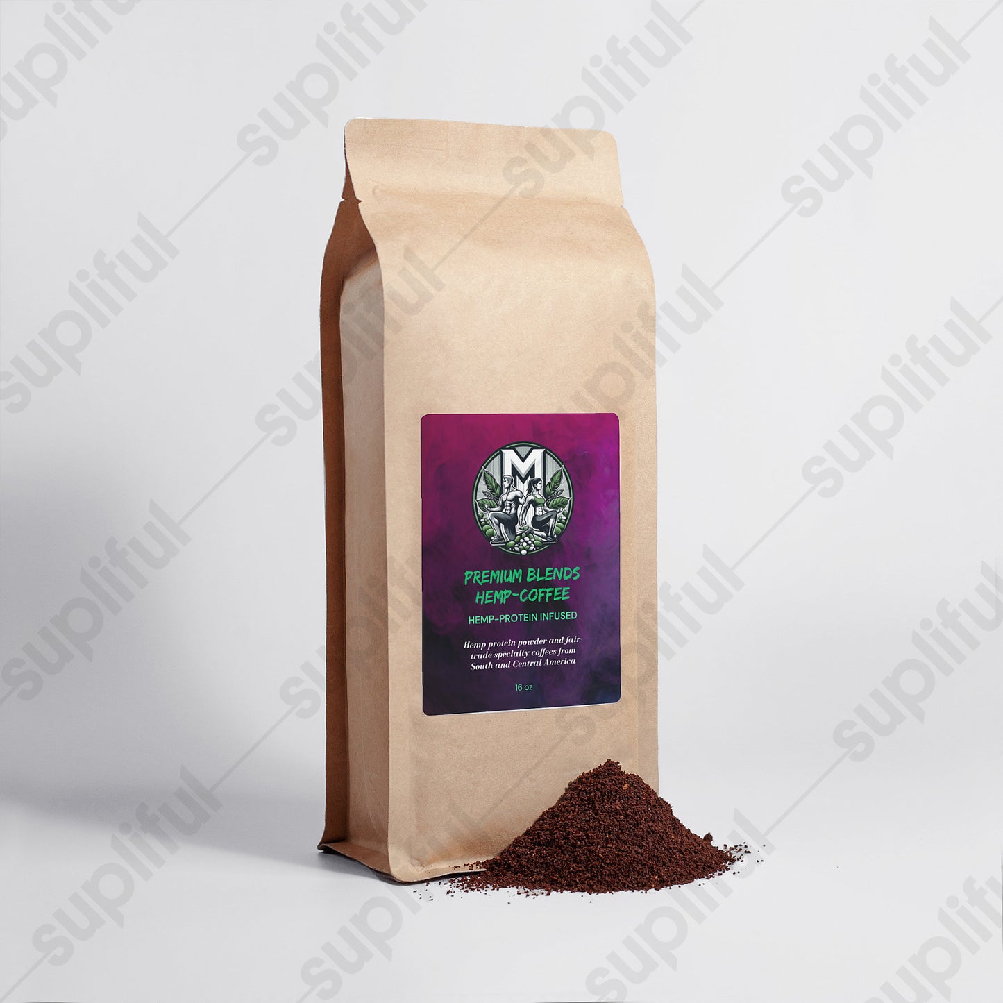 Vibrant Visions - Organic Health & Wellness - Premium Blends, Hemp-Protein Infused Coffee, 16oz.