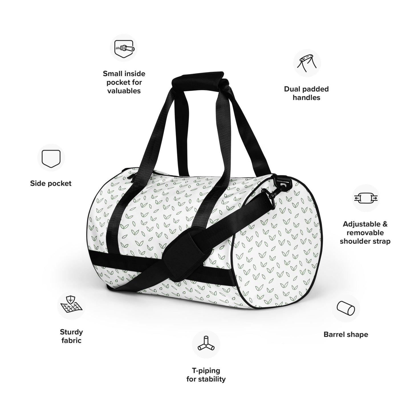 Vibrant Visions - Organic Health & Wellness - HD All-over print, Durable gym bag, Fitness bag, Small Duffle-Bag