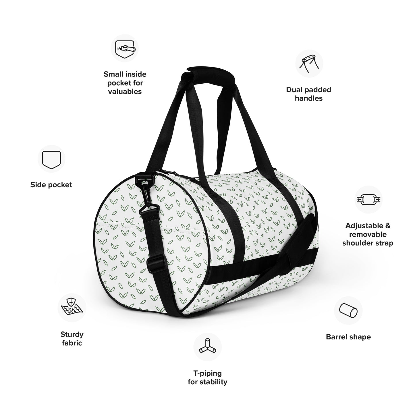 Vibrant Visions - Organic Health & Wellness - HD All-over print, Durable gym bag, Fitness bag, Small Duffle-Bag