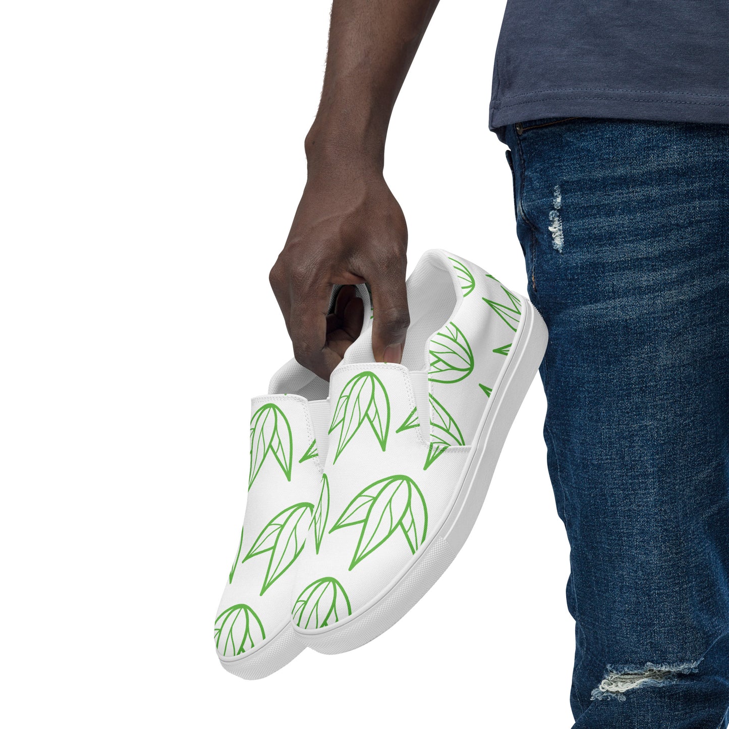Vibrant Visions - Organic Health & Wellness Men’s slip-on canvas shoes