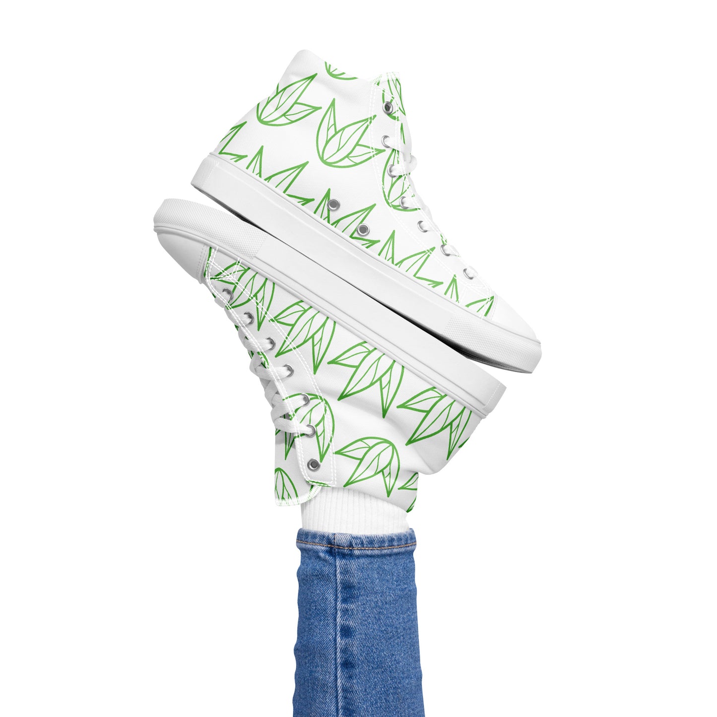Vibrant Visions - Organic Health & Wellness - HD, Comfortable, Women’s high top style, canvas shoes, High Top Women's Sneakers